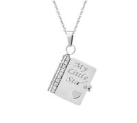 Collier avec livre My Little Star - Mon incroyable collier pour fils - Réglable - Avec 6 pages d'informations gravées - Colliers de livre personnalisés ouvrables - Cadeau d'anniversaire, Halloween