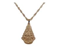 Collier avec médaille de la Vierge Rocio, mediano, Acier inoxydable, Sans objet