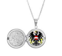 Collier avec médaillon avec emblème national de l'Autriche - Cadeau d'anniversaire