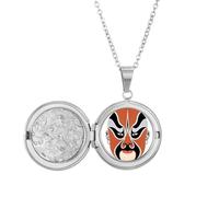 Collier avec médaillon en forme de tête d'opéra de Pékin en Chine