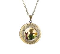 Collier avec médaillon en verre et cabochon en forme de dôme Les petits princes