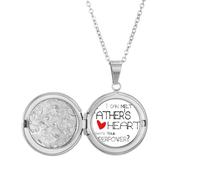 Collier avec médaillon « I Can Melt My Father's » en forme de cœur avec inscription « Best Papa »