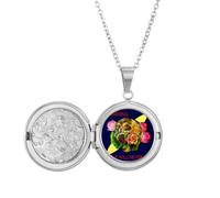 Collier avec médaillon « Love Will Never Die » - Cadeau d'anniversaire