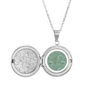 Collier avec médaillon motif poissons bleus - Cadeau d'anniversaire