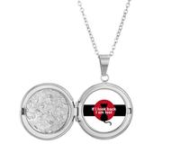 Collier avec médaillon « Never Look Back » - Cadeau d'anniversaire