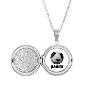 Collier avec médaillon panda au trésor national chinois - Cadeau d'anniversaire