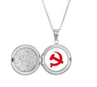 Collier avec médaillon symbole communiste chinois rouge - Cadeau d'anniversaire