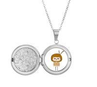 Collier avec médaillon « Wheat Field Farmer Yellow Eat UU » - Cadeau d'anniversaire