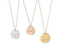 Collier avec nom manuscrit - Bijoux d'écriture réels personnalisés, collier gravé personnalisable, bijou commémoratif personnalisable, breloque d'anniversaire unique pour femme