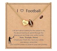 Collier avec nom personnalisé pour filles et femmes, collier de softball/football/volley-ball/basket-ball, cadeau de Noël, d'anniversaire pour amoureux, amis, sœur, fille, petite-fille, nièce, taille