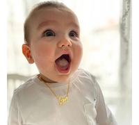Collier avec nom personnalisé pour petite fille et garçon, cadeau personnalisé avec initiale en acier inoxydable, maman à fils/fille