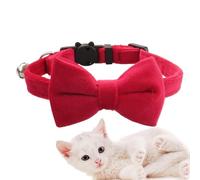 Collier avec nœud papillon pour chien - Collier en coton respirant doux pour la peau, collier réglable de 20,3 à 35,6 cm, design nœud papillon amovible, collier respirant doux pour la peau avec nœud