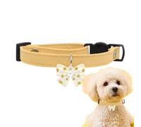 Collier avec nœud pour petits animaux de compagnie, collier avec nœud papillon pour chatons, collier de sécurité réglable pour chiots avec boucle à dégagement - collier pour chien doux, colliers pour