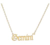 Collier avec pendentif 12 constellations du zodiaque - Chaîne à breloques pour femme - Bijoux de fête - Bijoux fins - Cadeaux d'anniversaire pour femme Gémeaux professionnels