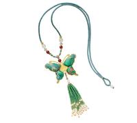 Collier avec pendentif à pompons, tenue décontractée parfaite, collier délicat pour rendez-vous, Einheitsgröße, comme décrit, Comme décrit