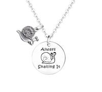 Collier avec pendentif « Always Snailing It » - Cadeau idéal pour les amateurs d'escargots - Cadeau idéal pour les étudiants diplômés, les femmes, les hommes, les amis