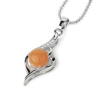 Collier avec Pendentif Boule De Cristal Naturel, Breloque en Zircon Transparent avec Chaîne en Perles D'Argent, Ras Du Cou en Pierres Précieuses Polies pour Femmes Et Hommes, Mandala Creux en Jade