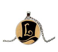 Collier avec pendentif cabochon en verre inspiré du professeur Layton en forme de dôme, 4