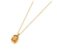 Collier avec pendentif carré géométrique brillant pour femme - Collier tendance pour un usage quotidien, adjustable, Zircone cubique