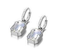 Collier avec pendentif carré géométrique brillant pour femme - Collier tendance pour un usage quotidien, adjustable, Zircone cubique