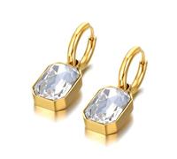 Collier avec pendentif carré géométrique brillant pour femme - Collier tendance pour un usage quotidien, adjustable, Zircone cubique