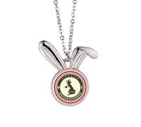 Collier avec pendentif carte de pays Londres Royaume-Uni Grande-Bretagne Lapin Animal Bijoux Cadeau