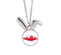 Collier avec pendentif cathédrale rouge de Moscou Russie - Cadeau idéal