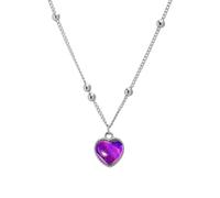 Collier avec pendentif - Chaîne légère de 10 g, breloque en forme de cœur changeant de couleur, bijoux d'ambiance activés par la température, accessoire clavicule pour enfant | Doux