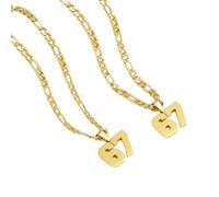 Collier avec pendentif chiffre 67, collier 67, colliers amusants à six sept chiffres, colliers à pendentifs en acier inoxydable, pendentifs six sept mèmes pour homme et femme, free size, Acier