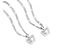 Collier avec pendentif chiffre 67, colliers en acier inoxydable 67, collier avec pendentif drôle Six Seven Meme, fantaisie 6 7 bijoux cadeaux unisexes, 1pcs, Acier inoxydable, Pas de gemme