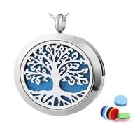 Collier avec pendentif d'aromathérapie | Collier diffuseur d'huile en acier inoxydable avec médaillon creux pour parfum pour homme et femme
