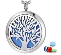 Collier avec pendentif d'aromathérapie - Médaillon d'aromathérapie diffuseur d'huile | Collier médaillon creux pour femme et homme