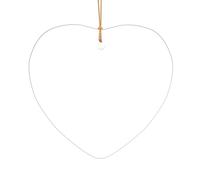 Collier avec pendentif de Noël de couleur blanche naturelle, avec cordon doré incassable, décoration à suspendre pour arbre, cadeau en forme de cœur