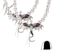 Collier avec pendentif dragon volant emprisonné, chérishion punk rock, dragon volant gothique, chaîne clavicule, bijoux pour Halloween, Noël, femmes, filles, hommes, 1, Cuivre, Pas de gemme