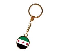 Collier avec pendentif drapeau de la Syrie 2024/porte-clés tendance pour femmes et hommes patriotiques bijoux de cou cadeau souvenir de voyage, taille unique, Comme décrit, Comme décrit.