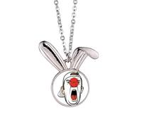 Collier avec pendentif drapeau du Japon pour maquillage du visage Lapin