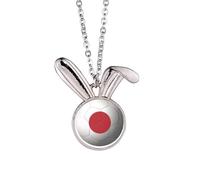 Collier avec pendentif drapeau national du Japon Football Football Lapin Bijoux Cadeau