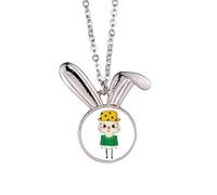 Collier avec pendentif drapeau portugais du Brésil Pluu Lapin Bijoux Cadeau