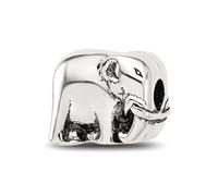Collier avec pendentif éléphant en argent sterling 925 pour femme 10,8 mm