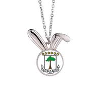 Collier avec pendentif emblème national de Guinée équatoriale - Cadeau idéal
