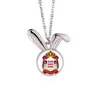 Collier avec pendentif emblème national de la Principauté de Monaco - Cadeau