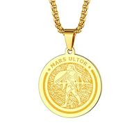 Collier avec pendentif en acier inoxydable de la mythologie romaine - Pour homme et femme - Médaillon gardien de protection - Bijoux Occulte - Amulettes - Cadeau, Acier inoxydable