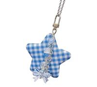 Collier avec pendentif en alliage avec breloque en tissu doux, accessoire décoratif portable, env. 41-50 cm de longueur, pendentif en tissu une seule pièce, chaîne en alliage, breloque douce