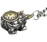 Collier avec pendentif en argent sterling S925 pour homme et femme, pièce de monnaie Pixiu à personnalité unique