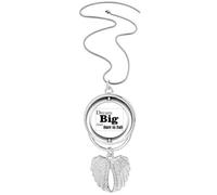 Collier avec pendentif en forme d'ailes d'ange avec citation « Dream Big And Dare To Fail »