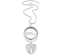 Collier avec pendentif en forme d'ailes d'ange avec citation I Major in Architecture