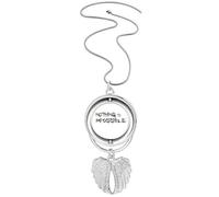 Collier avec pendentif en forme d'ailes d'ange avec citation « Nothing Is Impossible »