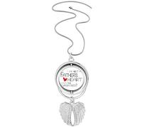 Collier avec pendentif en forme d'ailes d'ange avec inscription « I Can Melt My Father's »