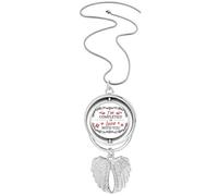 Collier avec pendentif en forme d'ailes d'ange avec inscription « I'm completely in love with you »