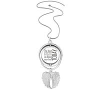 Collier avec pendentif en forme d'ailes d'ange avec inscription « The Best Preparation Is Doing Your Best Today »